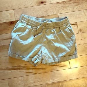 Khaki Linen Shorts